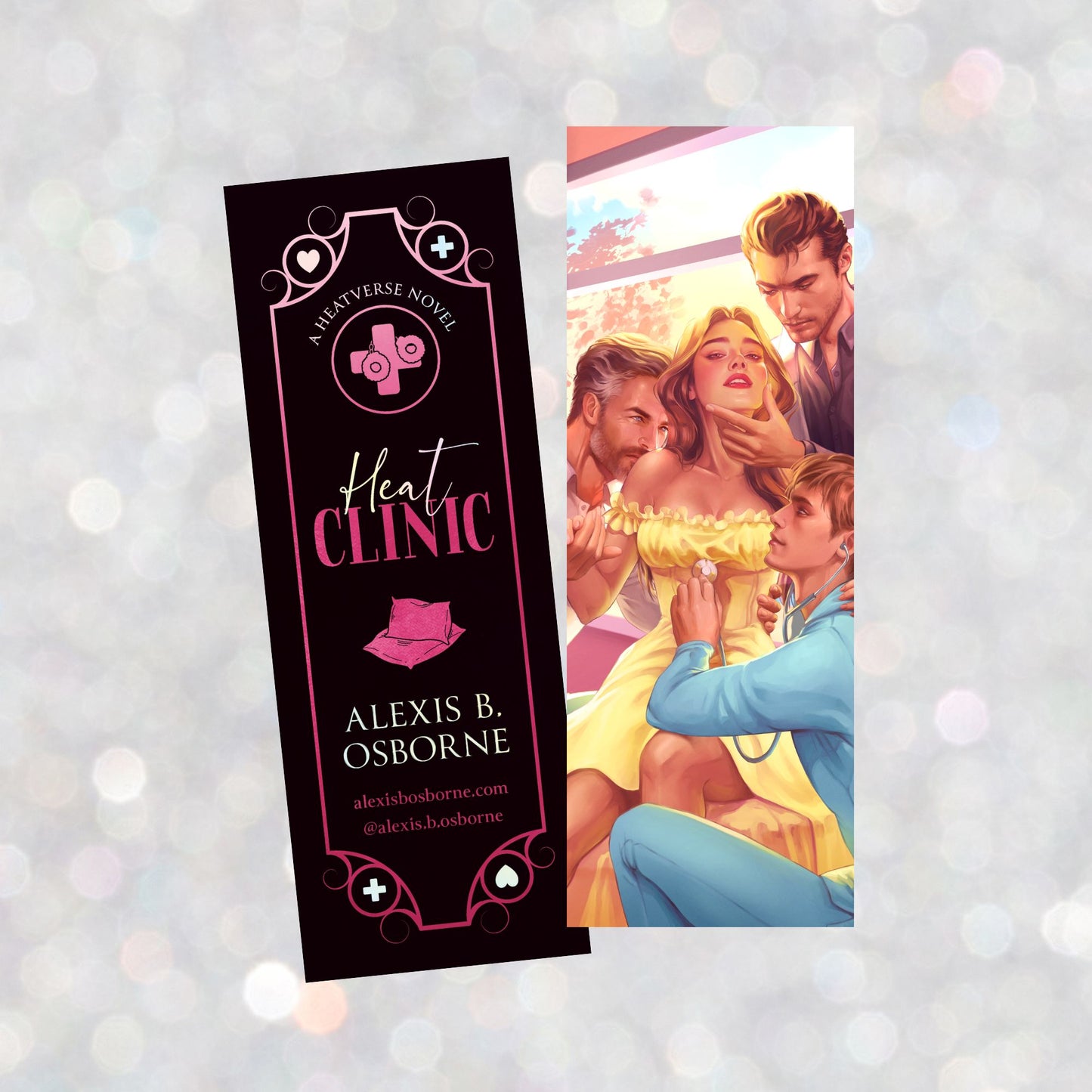 Set of two bookmarks, each matches one side of the special edition hardcover reversible dust jacket